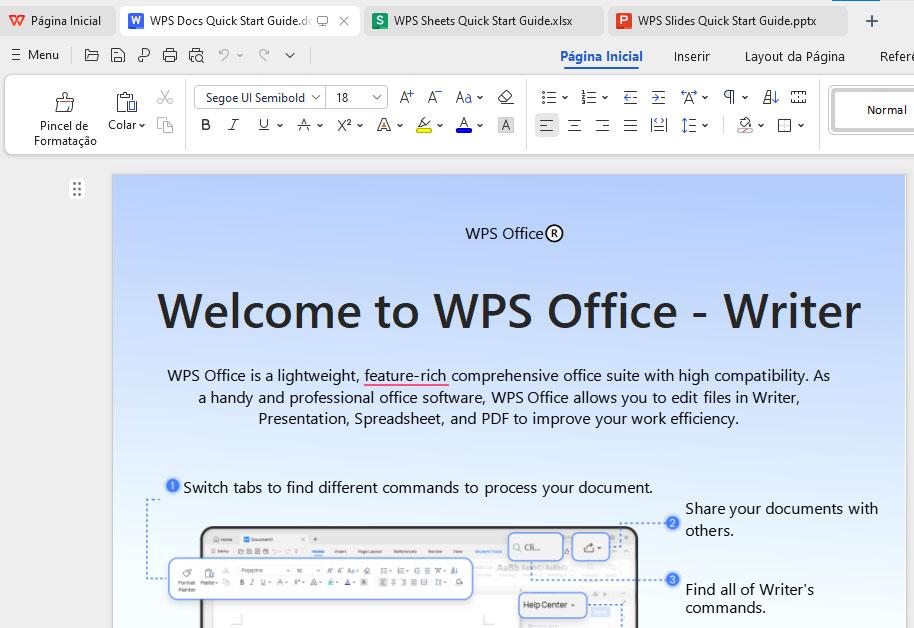 interface do WPS Office