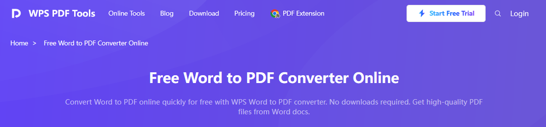 ferramenta online de conversão do WPS
