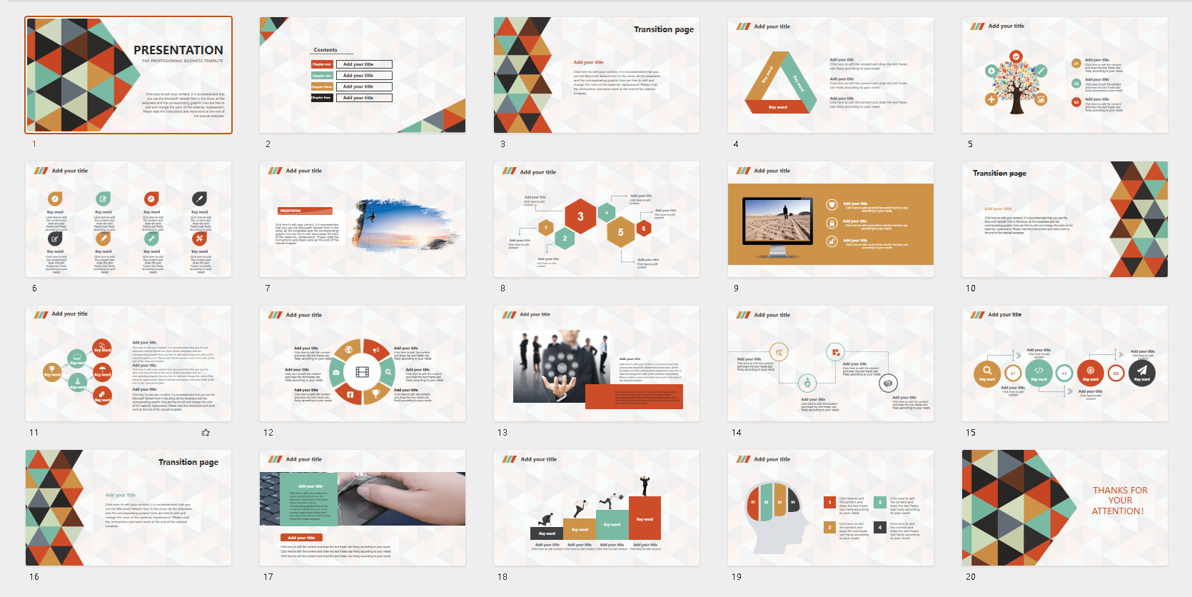 Colorful Stitching Triangle Report
