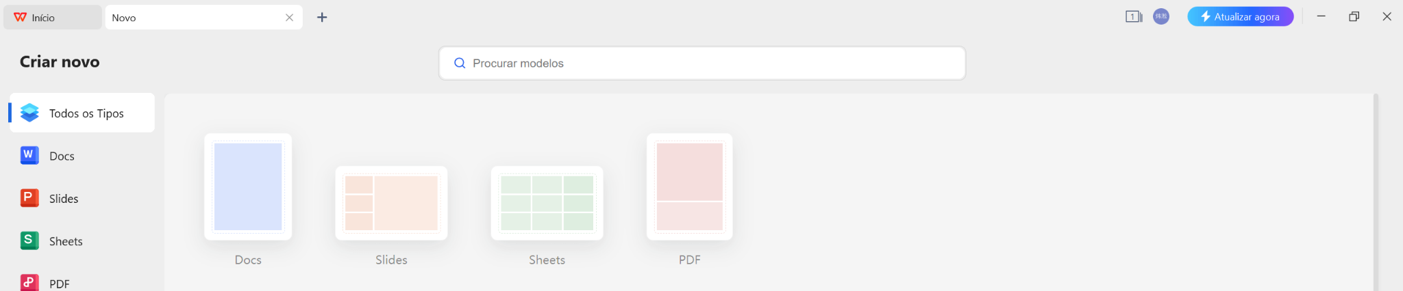 Produtos do WPS Office