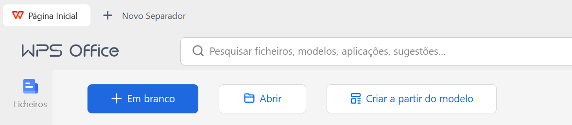 abrindo um documento de texto no WPS Office