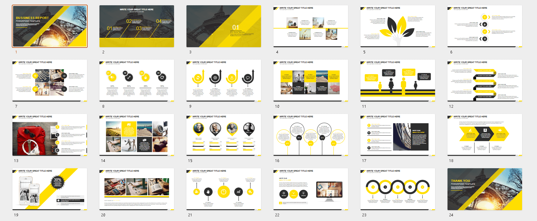 Simple Fresh Yellow Business Report