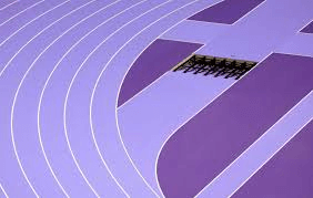 Lavender-colored tracks