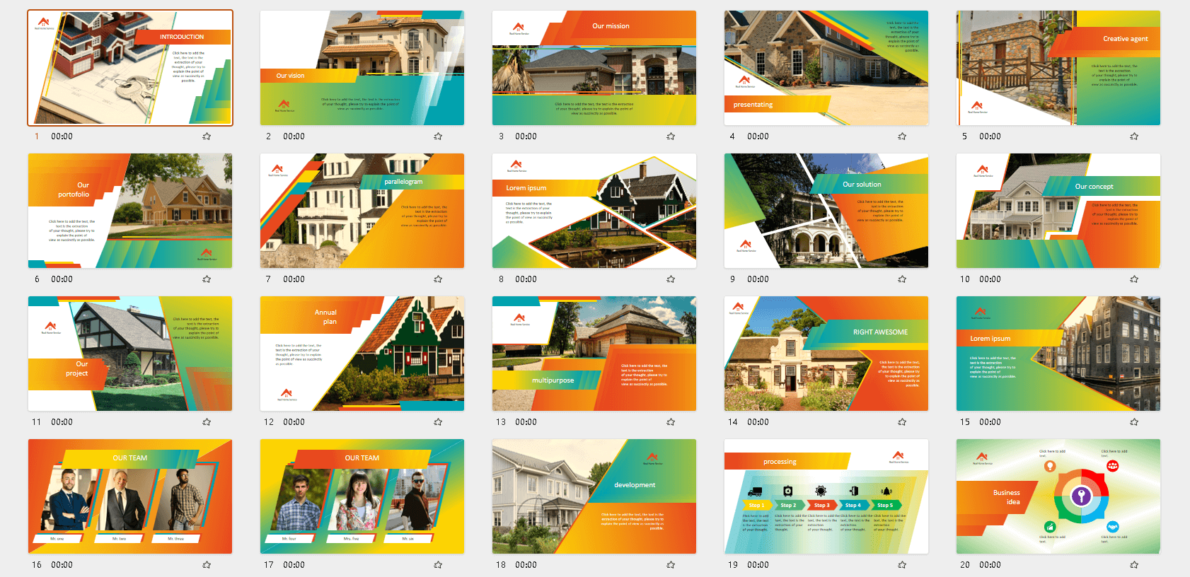 Colorful Gradient Style Real Estate Industry