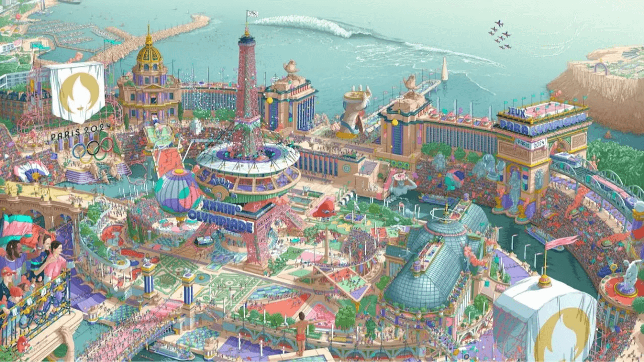 Main visual poster for 2024 Paris Olympics