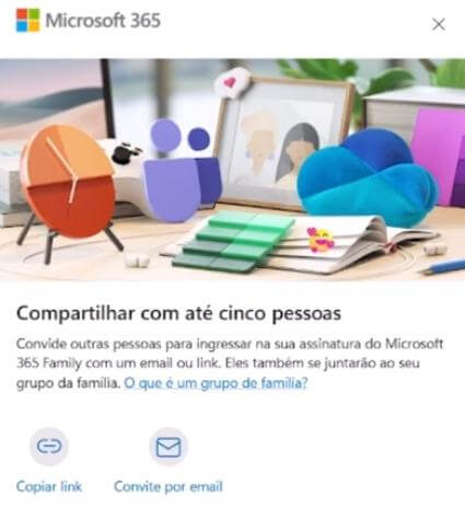 compartilhando o Office 365 Family