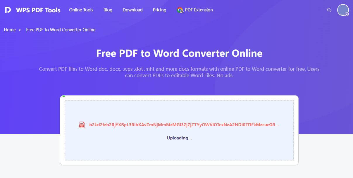 enviando seu PDF para converter
