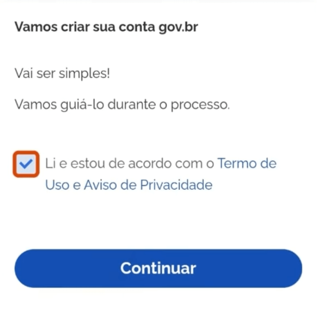 termos de uso da conta gov.br