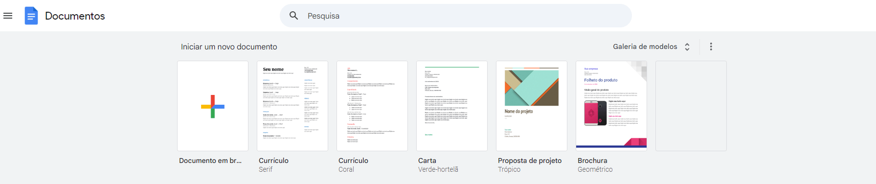 Documentos do Google Docs