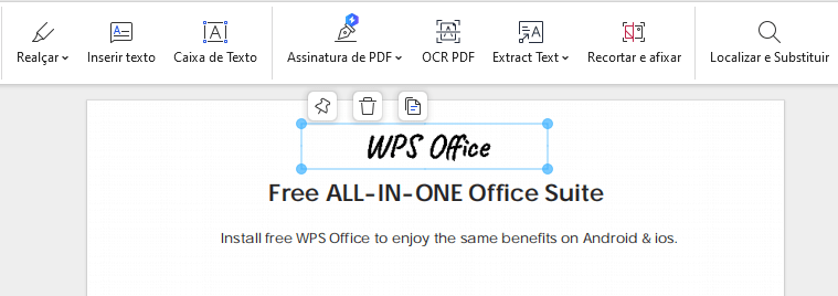 assinando seu documento com o WPS Office