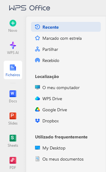 ferramentas do WPS Office