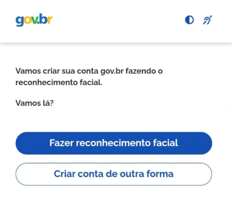 criando sua conta gov.br
