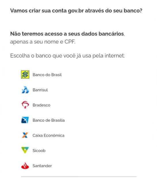 validando com dados bancários