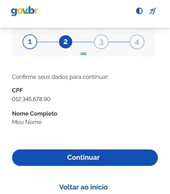 confirmando seus dados