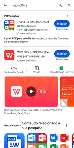 localizando o WPS Office