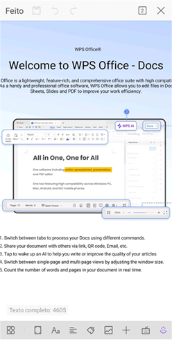 usando o WPS Docs