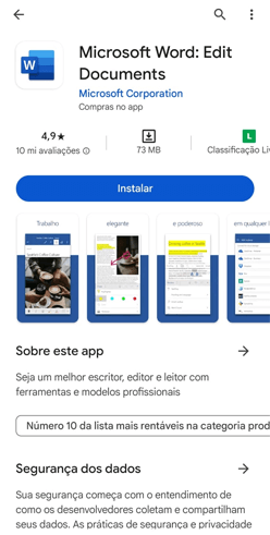 instalando o Word