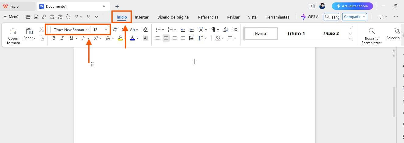 Cambiar la Fuente según las Normas APA