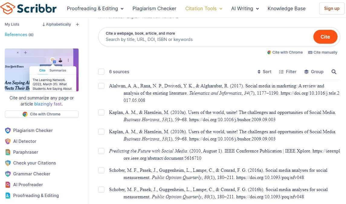 Generador de Citas Scribbr