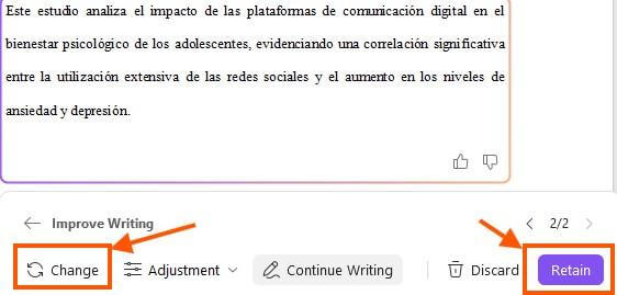 Cambiar o Conservar el enunciado de la tesis