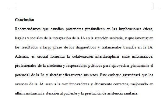 Ejemplo de Conclusión Externalizante