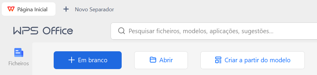 criando um documento no WPS
