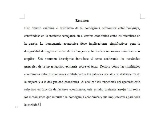 Ejemplo de Resumen Descriptivo