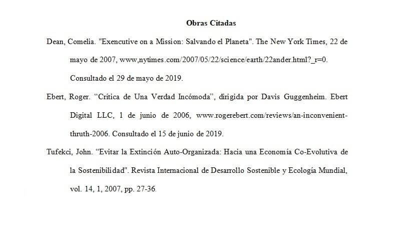 Obras Citadas en Formato MLA