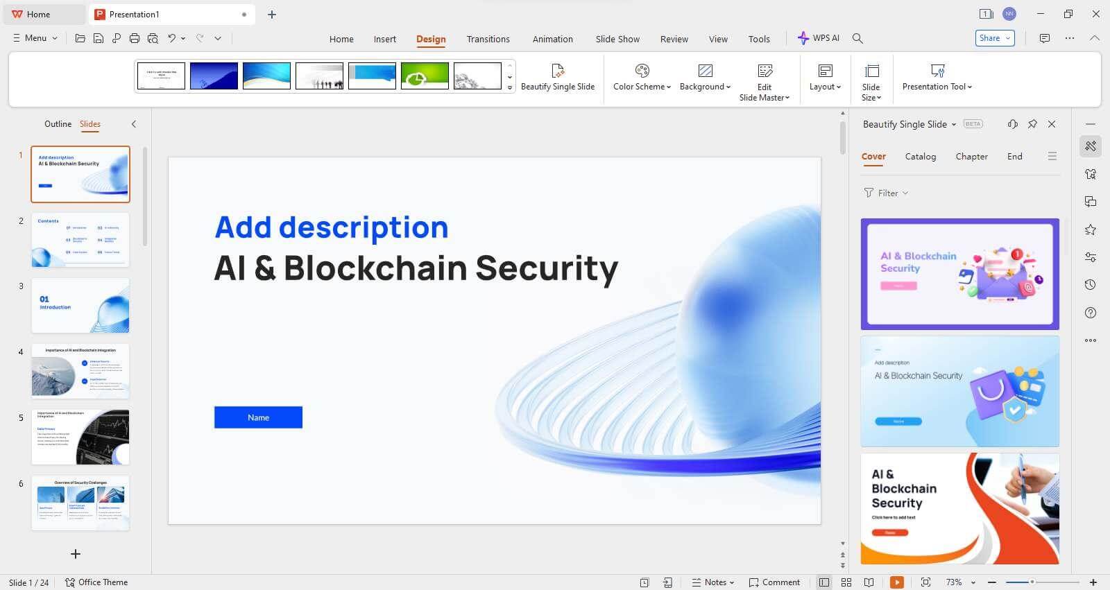 Slides do WPS AI