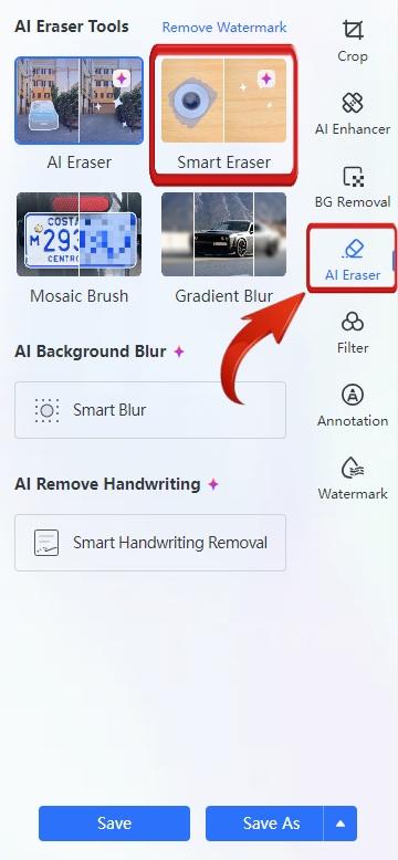 Ferramenta Borracha Inteligente do Editor de Fotos WPS