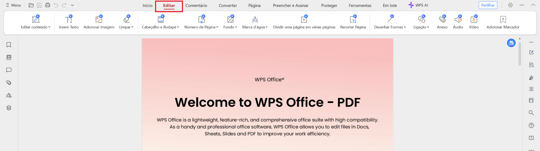 Guia Editar PDF no WPS