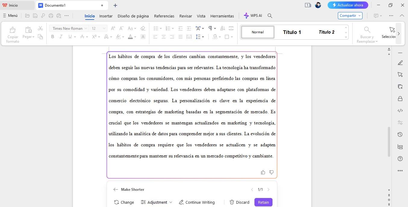 Reducir el contenido