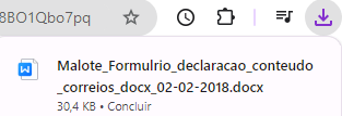 baixando formulário de declaração