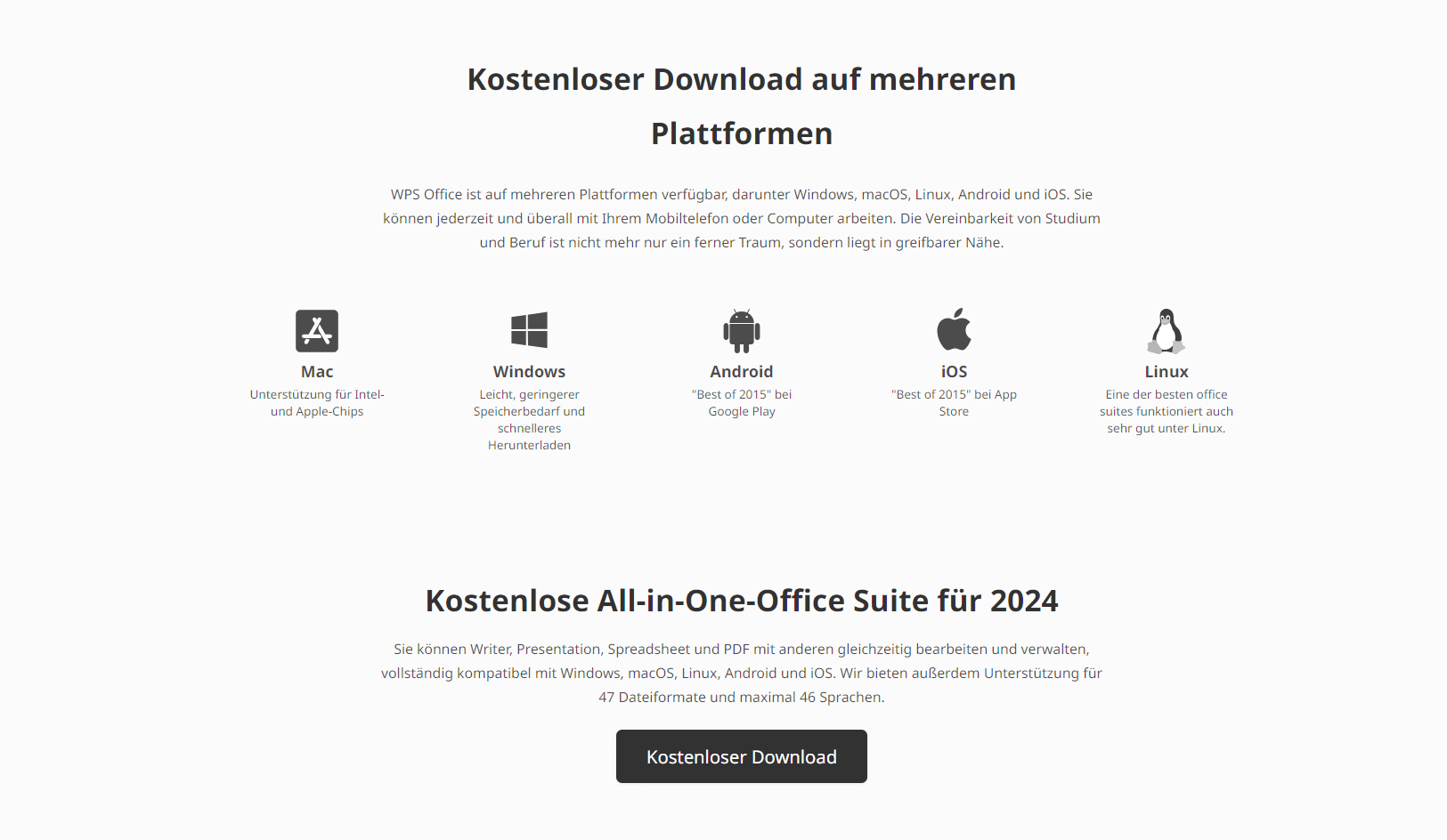 WPS Office Kompatibilität