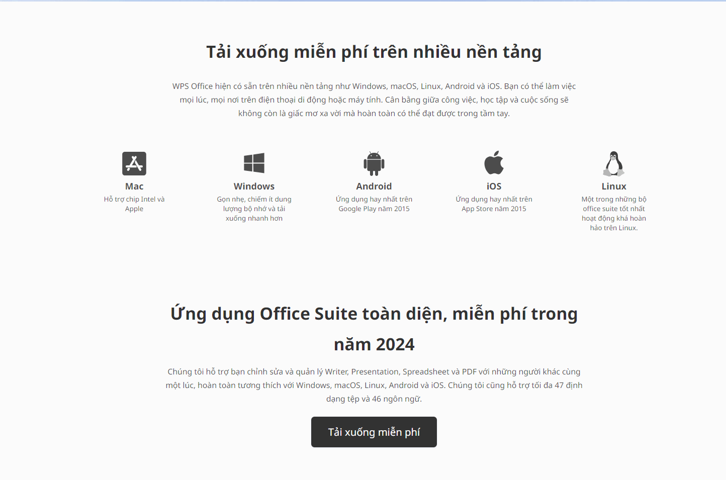 Tương thích với WPS Office