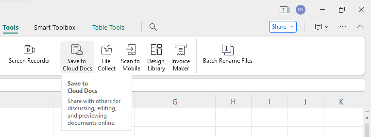 WPS Office Save to Cloud Docs