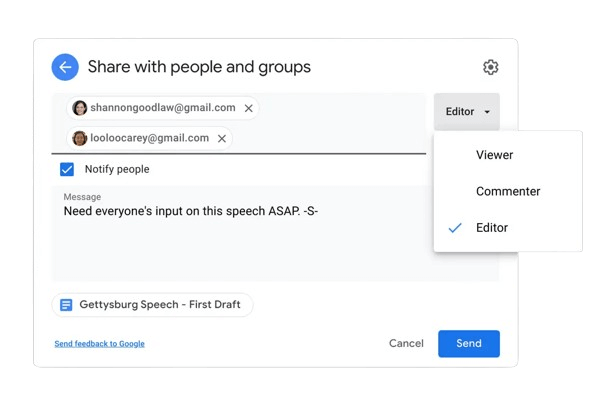 Google Workspace Share and Collaborate