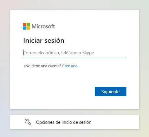 Página de Inicio de Sesión de Microsoft