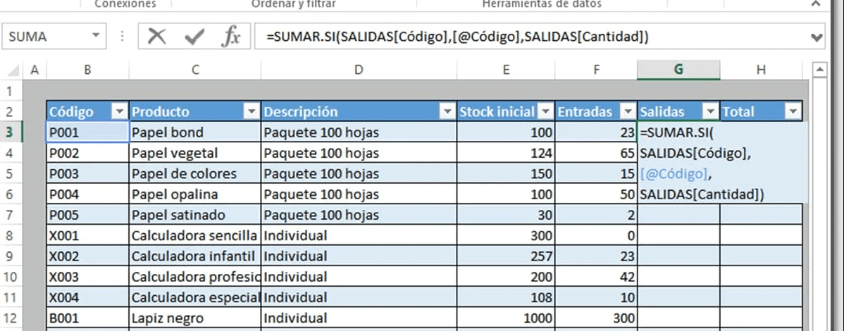 Automatiza tu inventario en Excel.