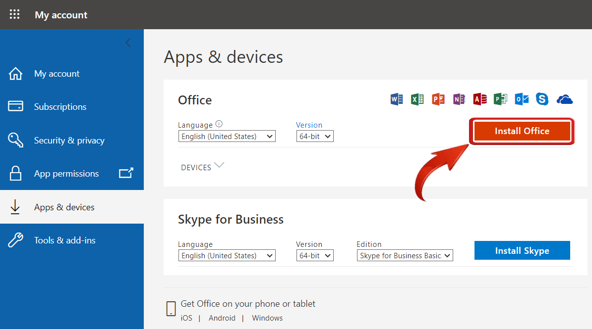 Instalar Microsoft Office desde el Portal de Office
