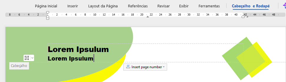 inserindo seu texto