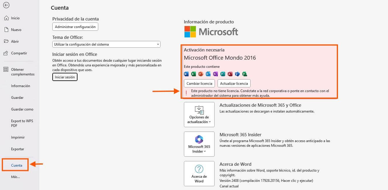 Activar el producto mediante el asistente de activación de Microsoft