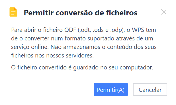 conversão de arquivos no WPS Office