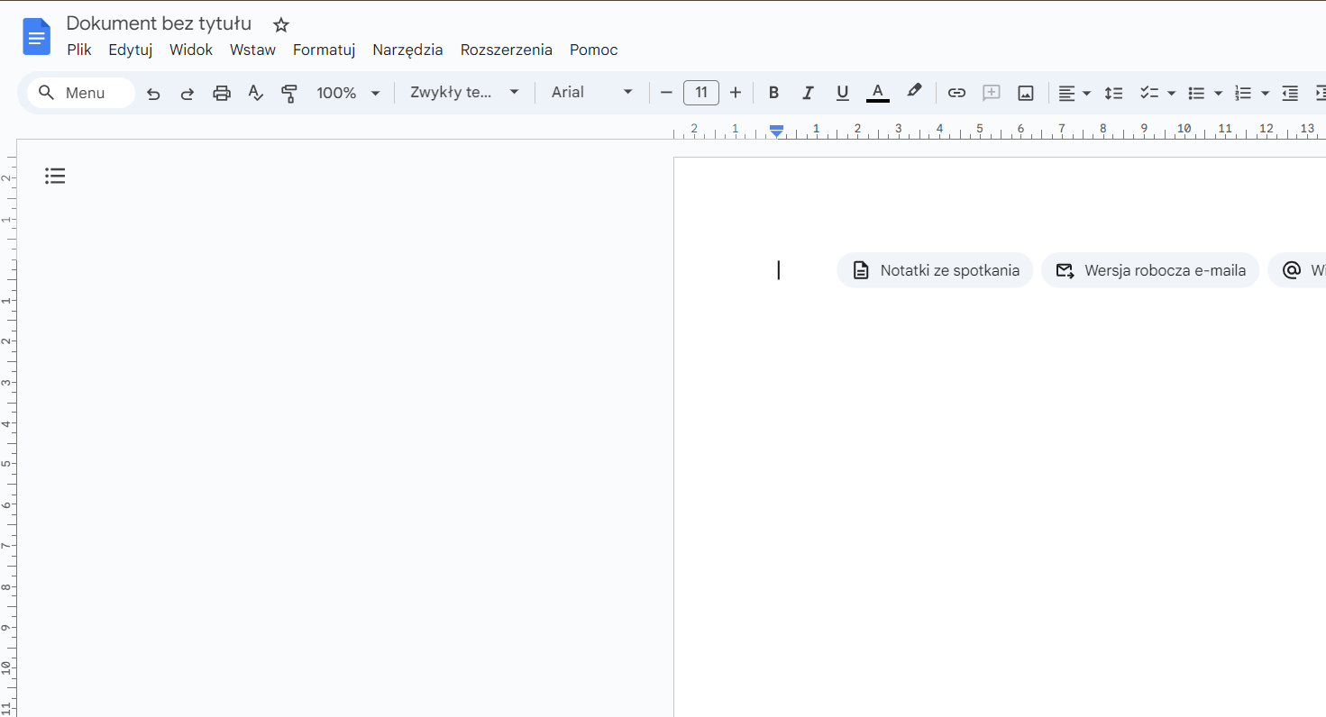 Edytor tekstu Google Docs