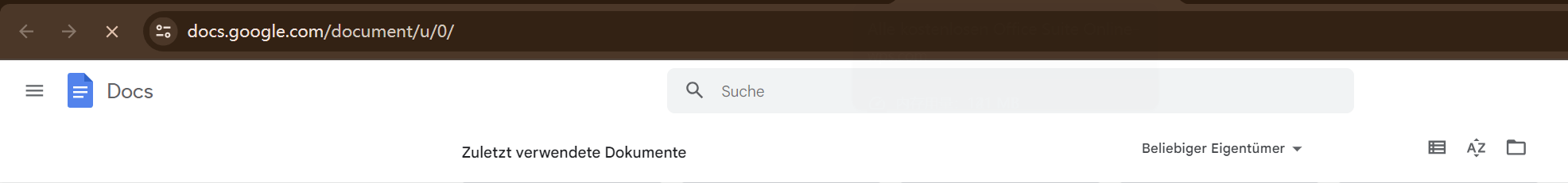 Google Docs-Website