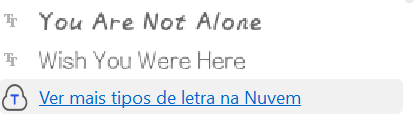 botão de procurar mais fontes no WPS
