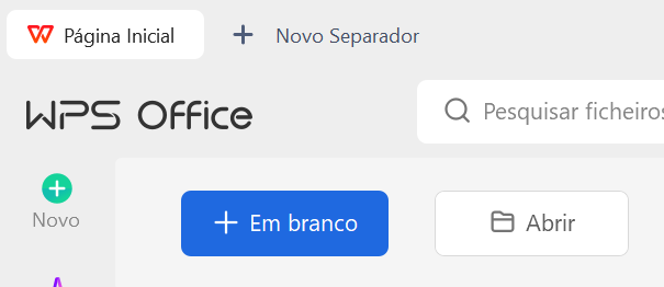 abrindo documento no WPS