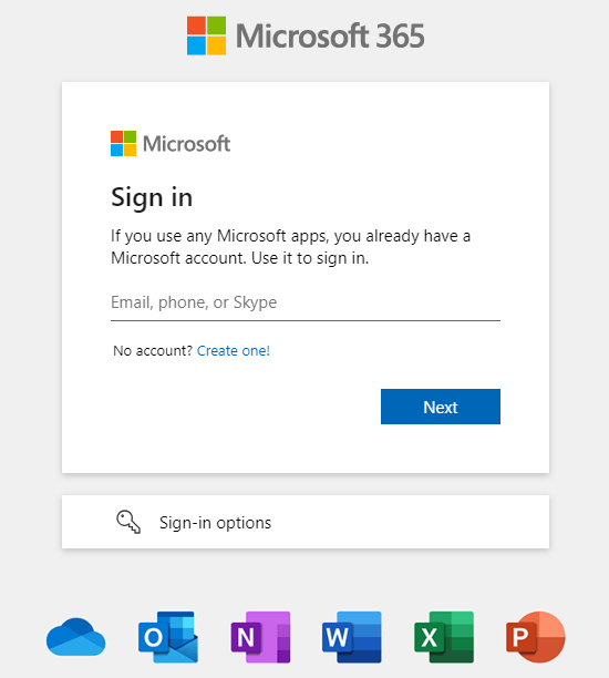 Microsoftにサインインして無料トライアルを入手