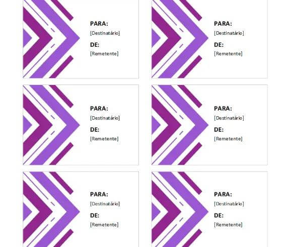 Modelo Etiquetas de presentes