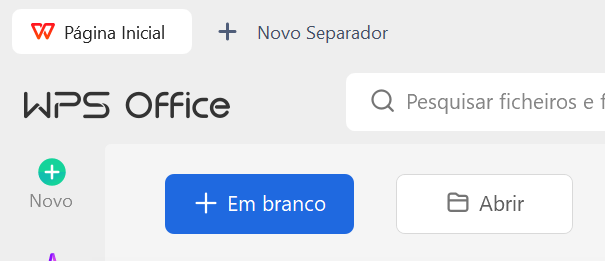 abrindo arquivo no WPS